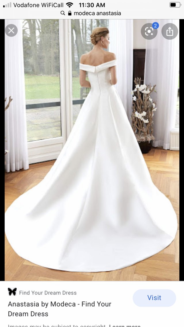 Preview of the first image of Modeca Anastasia A line Wedding dress, ivory..