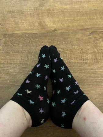 Image 3 of Ladies worn star trainer socks