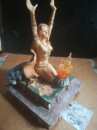 Image 1 of Witchcraft woman counjering up magic artefact model