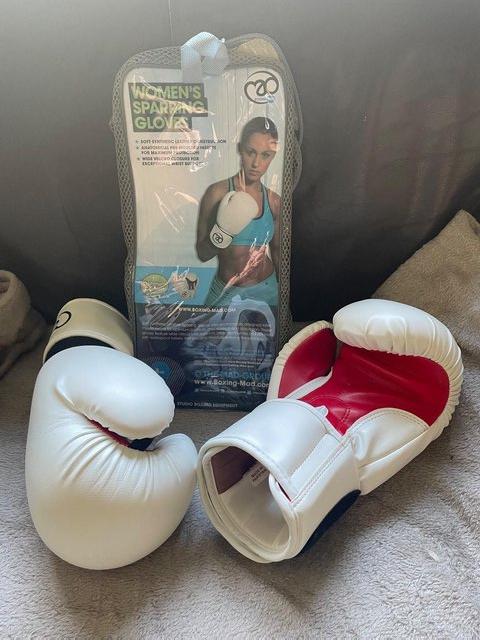 Preview of the first image of Women's 8oz Sparring Gloves and Pads.