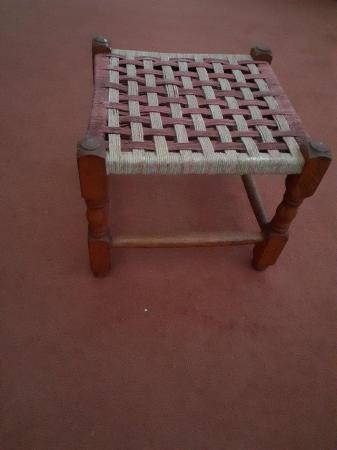 Image 2 of Vintage Seagrass Footstool or seat.