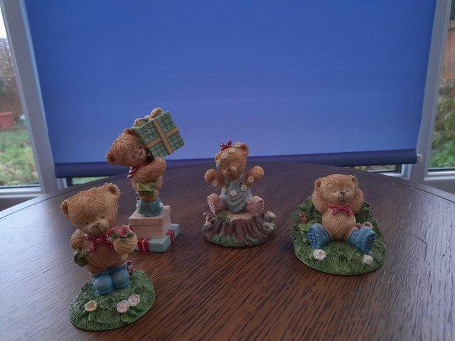 Preview of the first image of Rambling Ted resin ornaments x4.