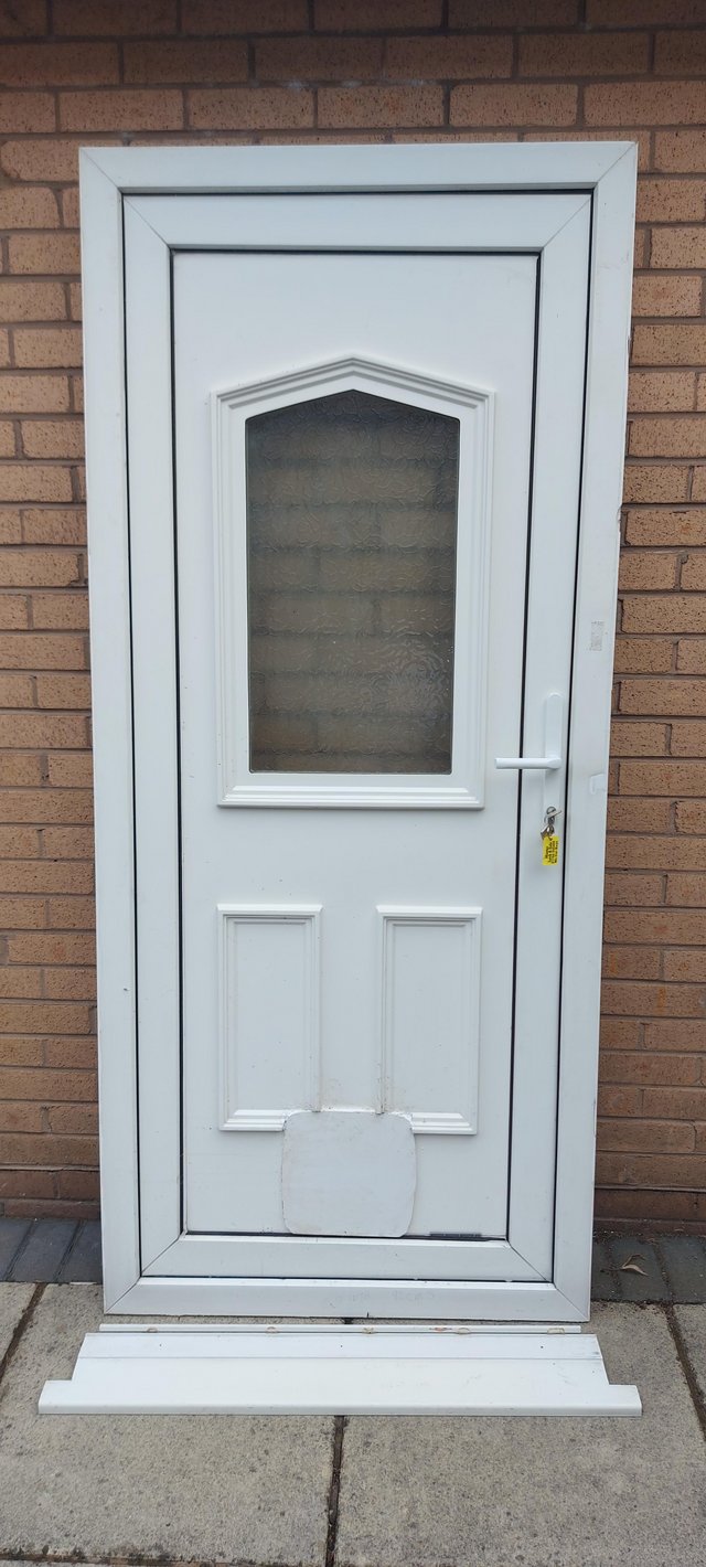 Preview of the first image of Uvpc Door with Cat Flap.