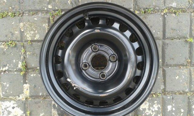 Image 2 of 14" Vauxhall steel spare wheel rim, black vgc.