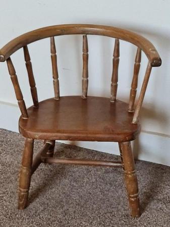 Image 1 of Late Victorian Yew and Elm Childs Spindle Back Chair