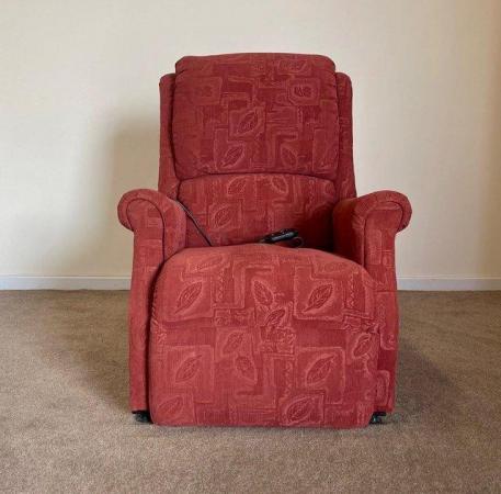Image 2 of RESTWELL LUXURY ELECTRIC RISER RECLINER RED CHAIR ~ DELIVERY