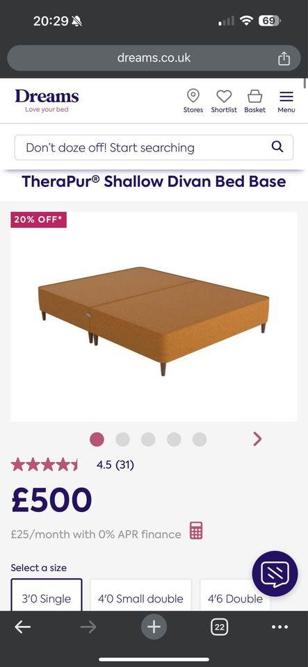 Preview of the first image of Used expensive Dreams single bed - Reduced.