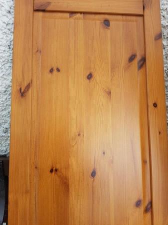 Image 3 of Pine effect wardrobe with triple pine wood doors