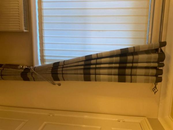 Image 1 of Curtains , grey striped