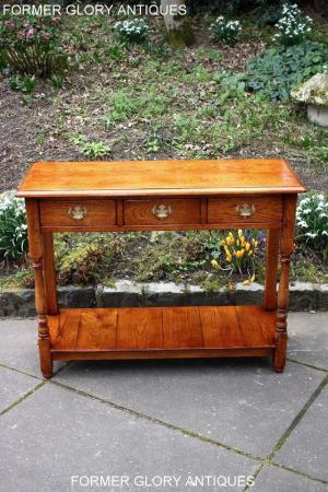 Image 54 of SOLID OAK HALL LAMP PHONE TABLE SIDEBOARD DRESSER BASE STAND