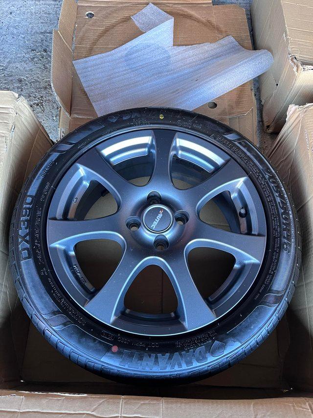 Preview of the first image of 4 x Alloy Wheels (Autec) and Tyres (Devanti).