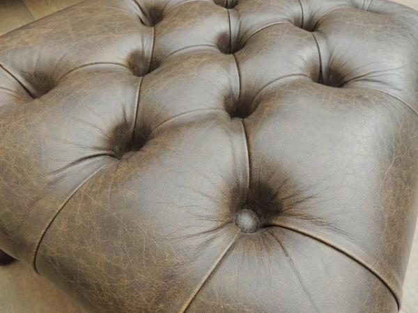 Image 14 of Pair of Cockburn Chesterfield Armchairs + Footstool (UK Deli
