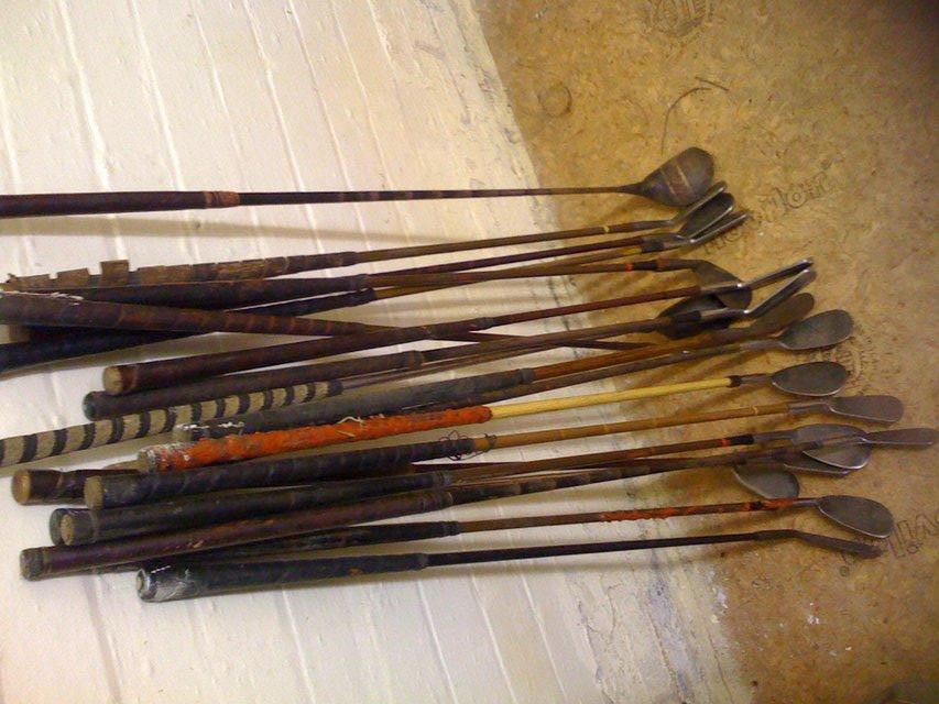 Preview of the first image of Vintage Golf Clubs - woods and irons.