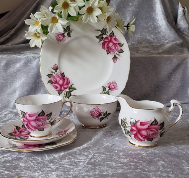 Preview of the first image of Colclough Tea Cup trio set.