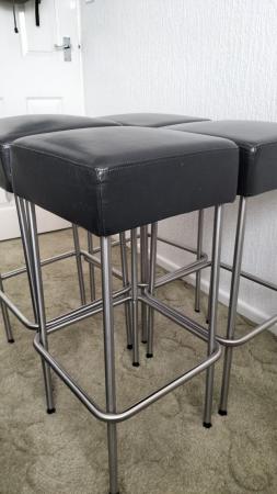 Image 1 of Bar stools black cushioned