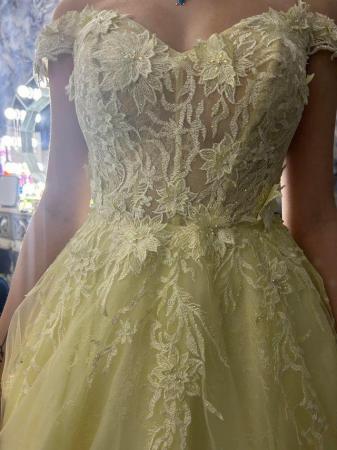 Image 2 of Pale yellow Tiffany’s prom dress