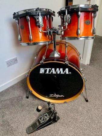 Image 1 of Tama Rockstar 5 Piece Drums complete with Zildjian Cymbals