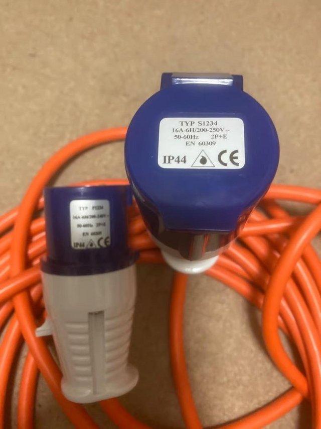 Preview of the first image of 10 Metre 230v caravan/camping hook up extension.