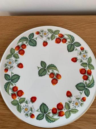 Image 1 of Royal Worcester Strawberries Cake Plate