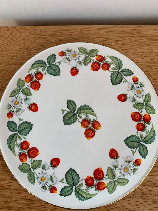Preview of the first image of Royal Worcester Strawberries Cake Plate.