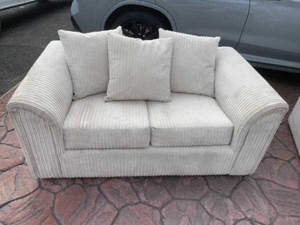 Image 2 of Two and three seater sofa settee jumbo cord