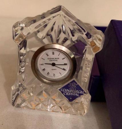 Image 3 of Edinburgh crystal clock, miniature