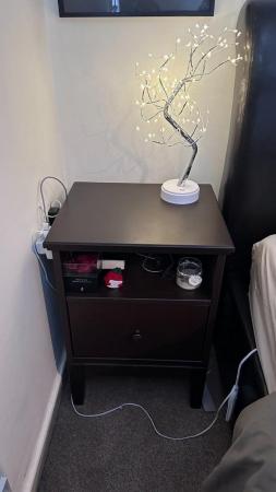 Image 3 of Great brown IKEA bedside table set with 2 pieces.