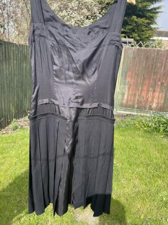 Image 3 of Ladies black silk designer dress.