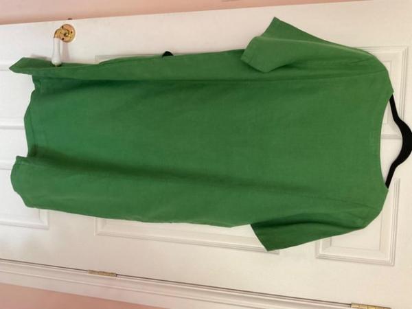 Image 3 of Sea salt green linen dress