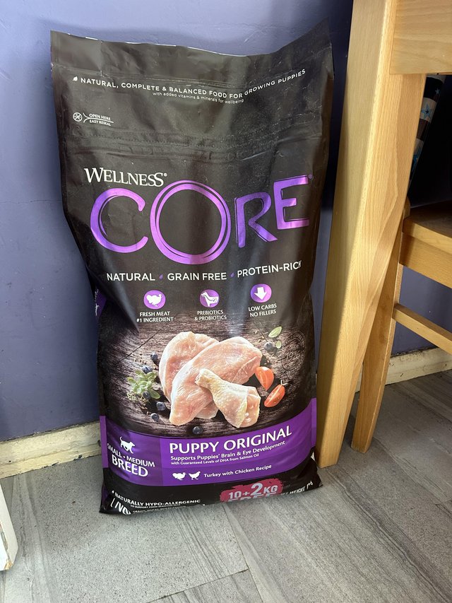 Preview of the first image of Wellness core puppy food.