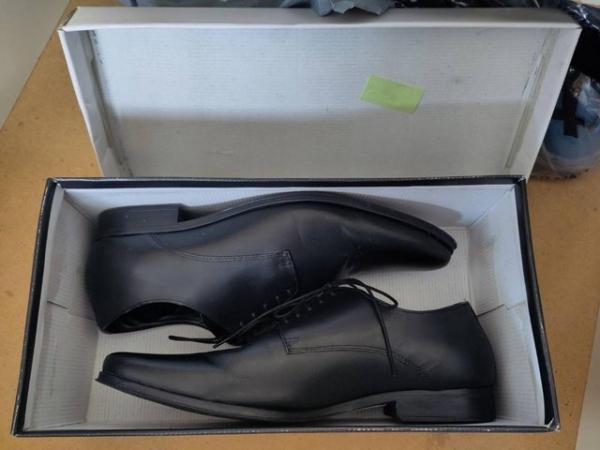 Image 1 of Smart Black Leather Derby Shoes