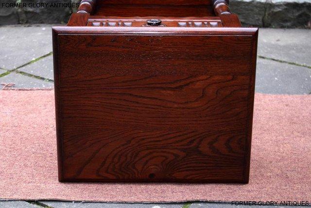 Image 47 of AN OLD CHARM TUDOR BROWN CARVED OAK BEDSIDE PHONE LAMP TABLE