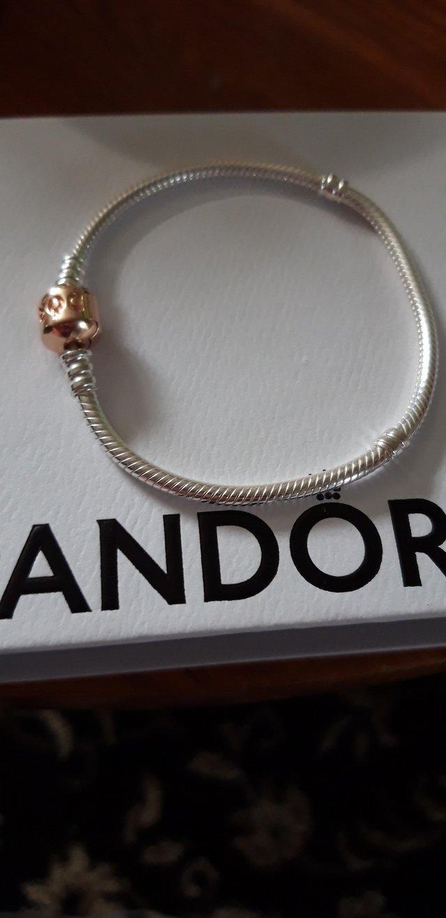Preview of the first image of Pandora Moments Snake Chain Bracelet 18CM New Boxed.