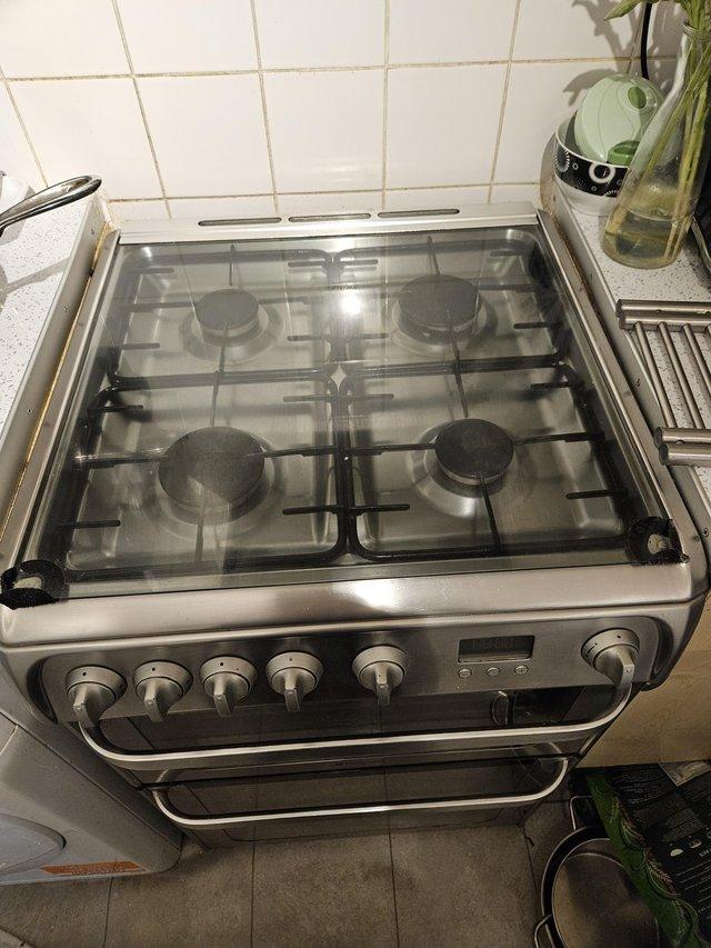 Preview of the first image of Hotpoint stainless steel cooker.