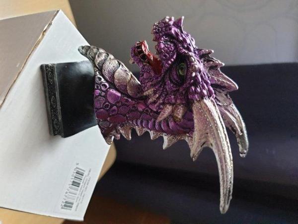 Image 1 of Dragon Head Ornament Purple Coloured