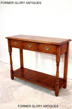 Image 17 of SOLID OAK HALL LAMP PHONE TABLE SIDEBOARD DRESSER BASE STAND