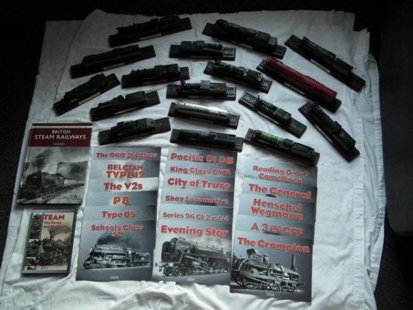 Image 1 of 17 Atlas Editions collectable model trains plus book & DVD