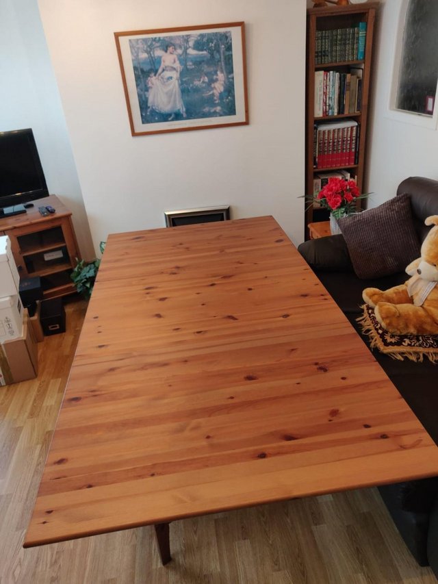 Preview of the first image of IKEA drop leaf dining table - nearly new.