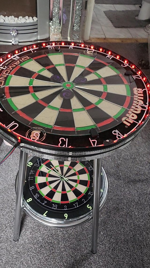 Preview of the first image of Light up  swivel Darts table.