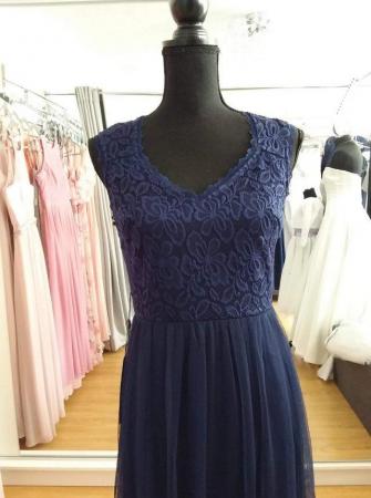Image 1 of New Navy Ever Pretty Lace Tulle Occasion Dress- 10