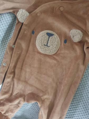 Image 3 of Baby tu bear romper suit 0-3 months