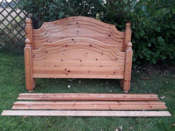 Image 1 of WOODEN PINE DOUBLE BED FRAME CLASSIC