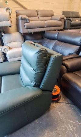 Image 12 of Winslow forest green leather electric recliner armchair
