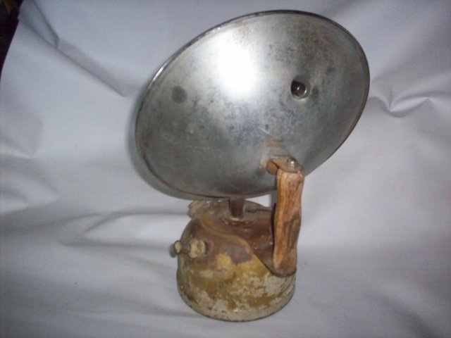 Preview of the first image of Vintage Bialaddin Bowl Fire Heater Lamp.