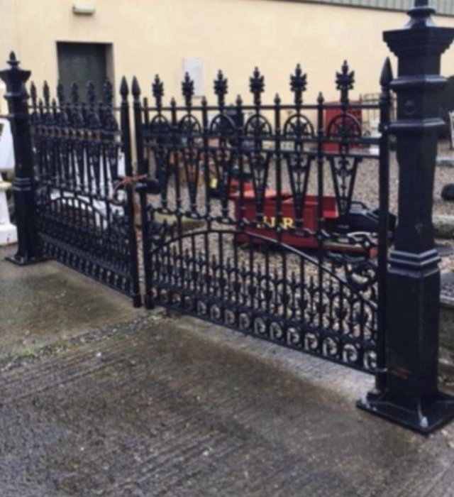 Preview of the first image of Cast iron gates with posts.