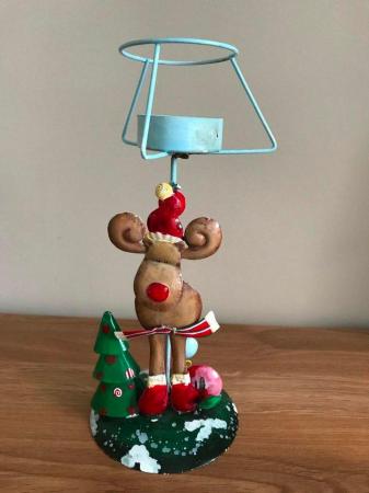 Image 2 of Christmas Reindeer Tea Light Lantern