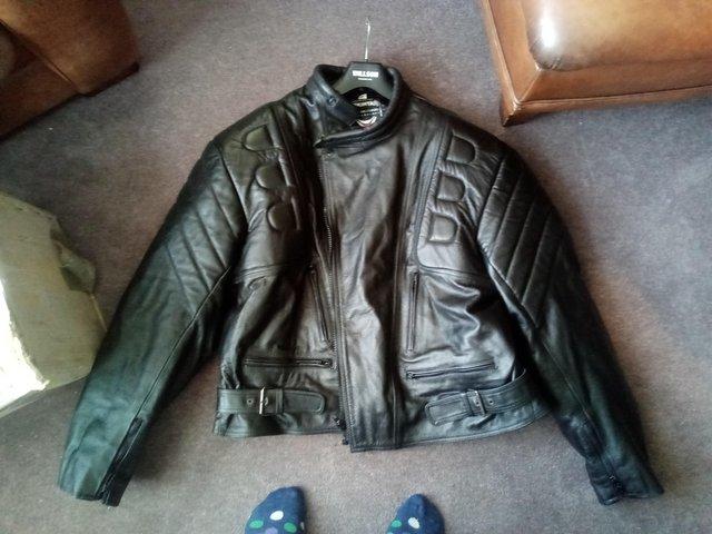 Preview of the first image of Motorcycle Jacket Black leather.