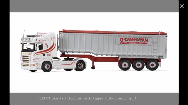 Preview of the first image of Rare CORGI CC13771 Scania R Highline, Bulk Tipper, O’Donovan.
