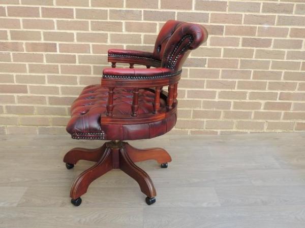 Image 8 of Chesterfield Ox Blood Captains Chair (UK Delivery)