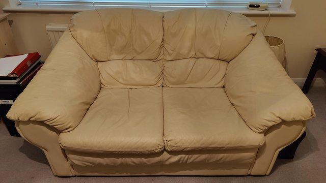 Image 3 of 2 seater leather sofa - excellent condition